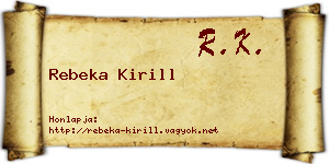 Rebeka Kirill névjegykártya